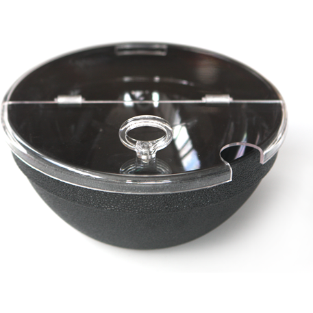 Melamine round bowl with lid Black 23сm