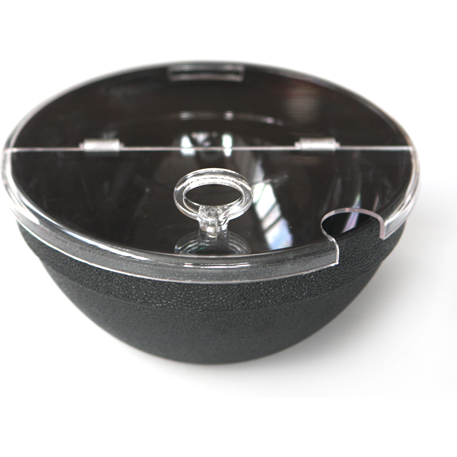 Melamine round bowl with lid Black 26cm