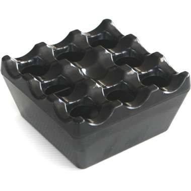 Square melamine windproof ashtray 9x9cm