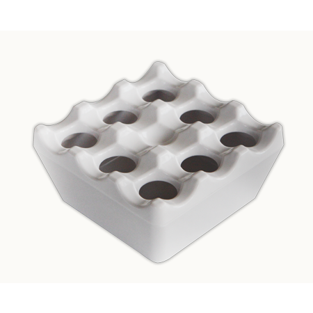 Melamine square ashtray 9x9cm WHITE