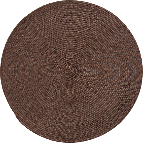 Round PVC placemat "Dark Brown" 38cm