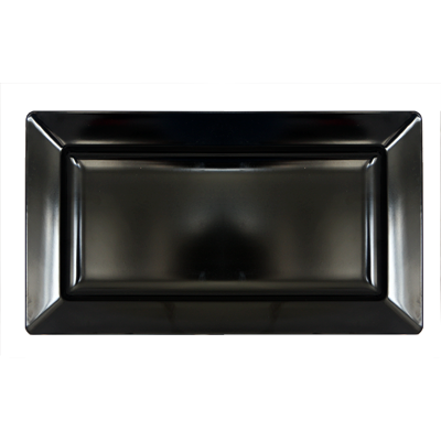 Melamine rectangular platter black 43cm