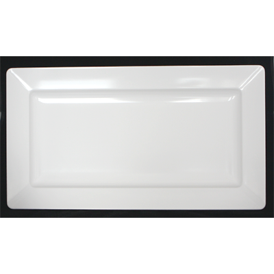 Melamine rectangular platter white 65.5cm