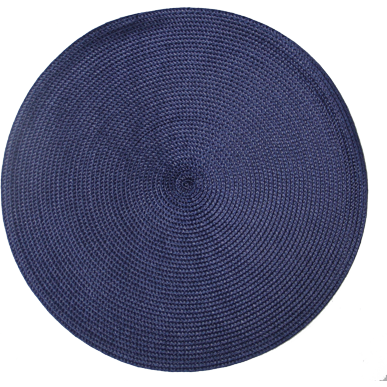 Round PVC placemat "Navy blue" 38cm