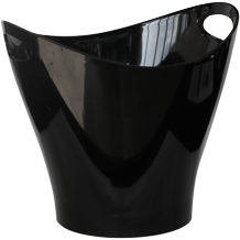 Polycarbonate champagne bucket black 6 litres