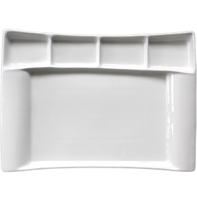 Milano Plate with five compartments 32x23cm