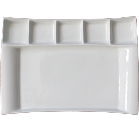 Milano Plate with six compartments 37x26cm