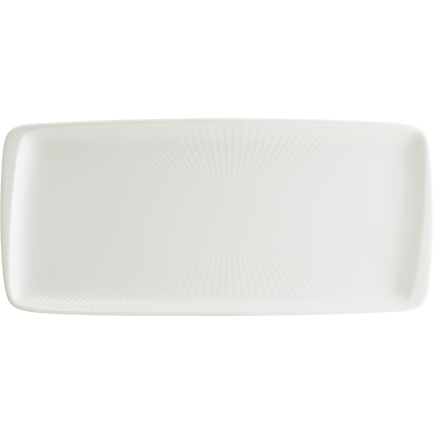 Iris White Moove Rectangular Plate 34x16cm