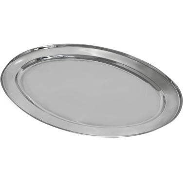 Oval stainless steel platter 65cm