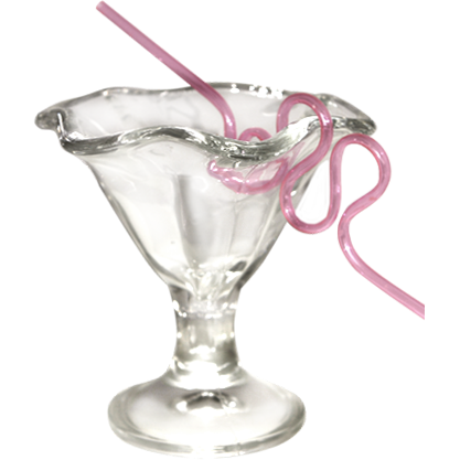 Glass sundae cup 300ml