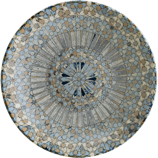 Luca Mosaic bloom deep plate 25cm 1300ml