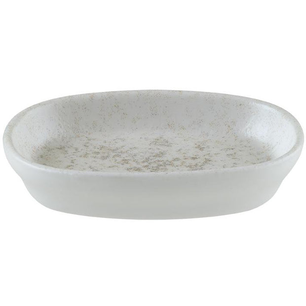 Lunar White Hygee small oval bowl 10cm