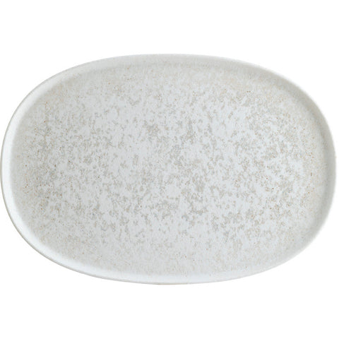 Lunar White oval dish 33.5x23cm