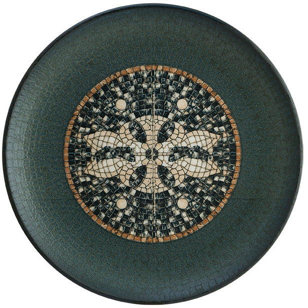 Mesopotamia Mosaic Anthracite Gourmet Flat Plate 30cm