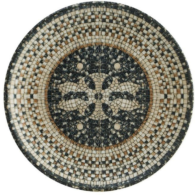 Mesopotamia Mosaic Black Gourmet Flat Plate 19cm