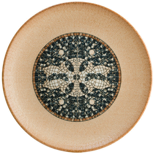 Mesopotamia Mosaic Wood Gourmet Flat Plate 27cm