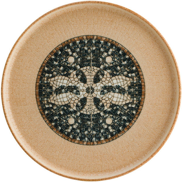 Mesopotamia Mosaic Wood Hygge Flat Plate 22cm