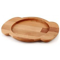 Wooden round tray with handles 20сm