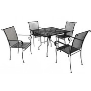 5 Piece Cast iron garden set "Porto" table + 4 chairs