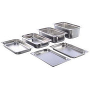Stainless steel 18/10 gastronorm container GN 1/1 65mm 7.4 litres