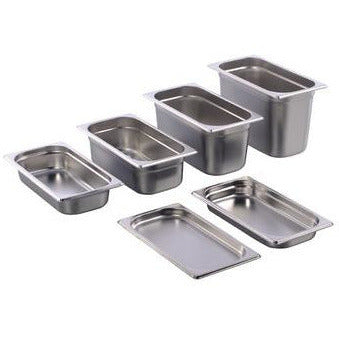 Stainless steel 18/10 gastronorm container GN 1/3 100mm 3.5 litres