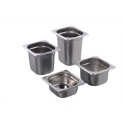 Stainless steel 18/10 gastronorm container GN 1/6 150mm 2.25 litres