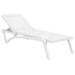 Sun lounger "Pacific" white 193x68cm
