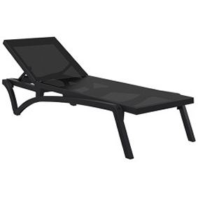 Sun lounger "Pacific" black 193x69cm