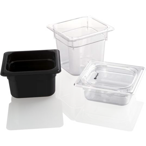 Polycarbonate gastronorm storage container GN 1/6 transparent 1 litre