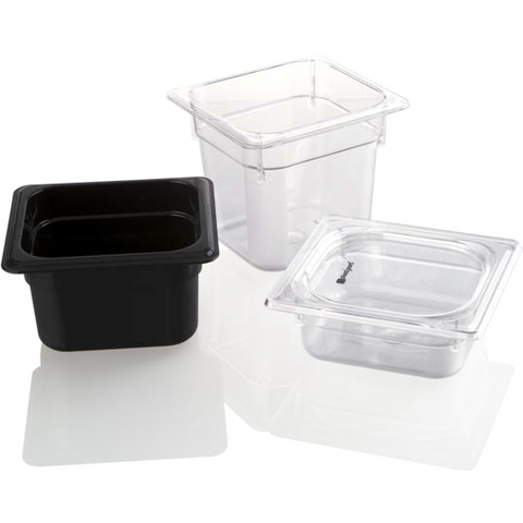 Polycarbonate gastronorm storage container GN 1/9 transparent 1.27 litres